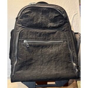 Brookstone Rolling Underseat Carry-On Backpack Luggage Black